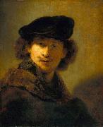 Rembrandt Peale Self-Portrait with Velvet Beret oil painting artist